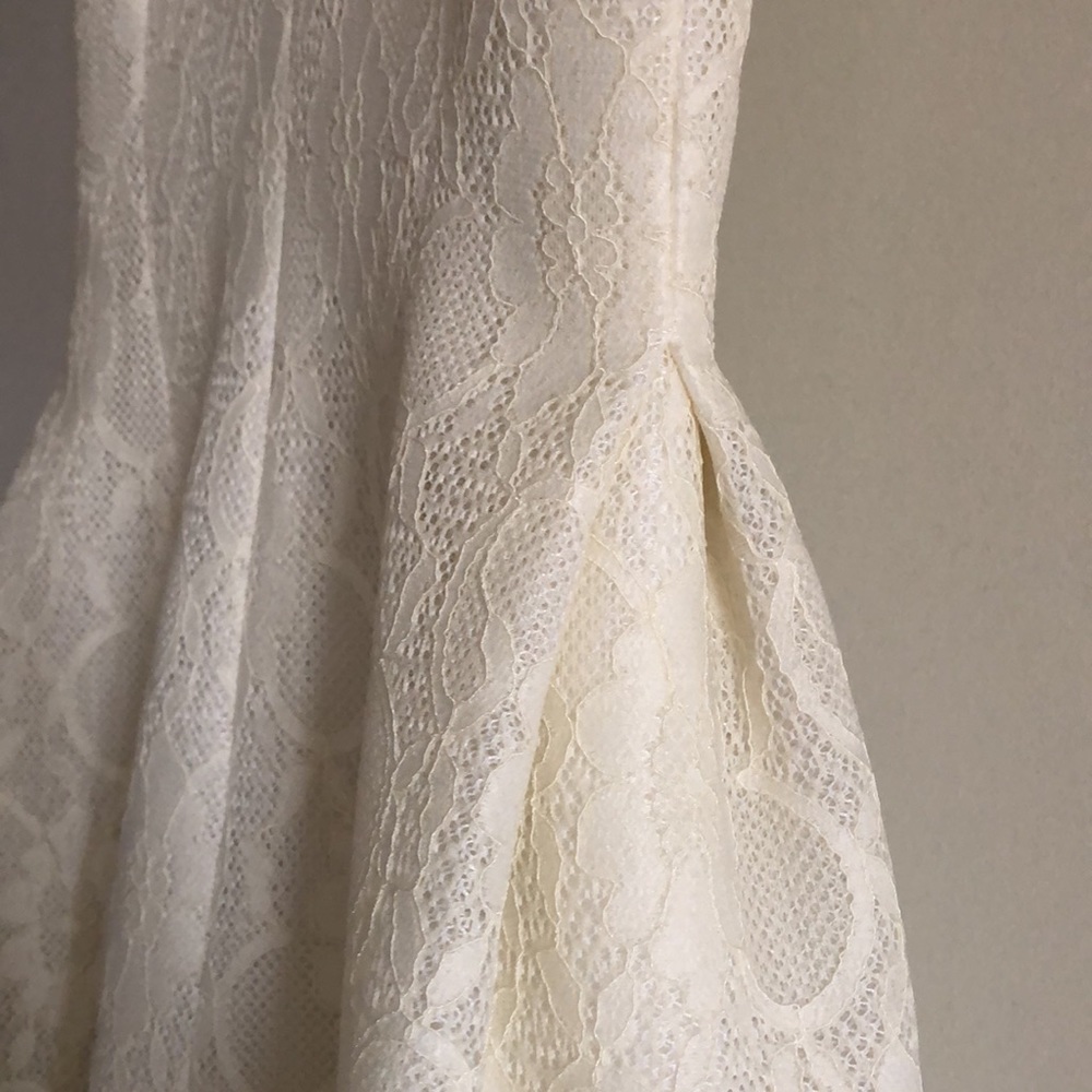 Calvin Klein Brocade White Lace Dress - Picture 7 of 11